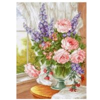 Luca-S ВU4016 Букет у окна, набор для вышивания нитками