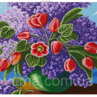 ЮМА 264 Весенние цветы, схема под бисер