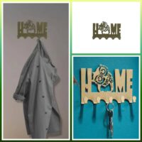 Ключниця настінна металева 18,5*12мм Золото HOME 5гачків KZ-28