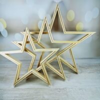 Декор Зірка дерево 38*39*4,5см