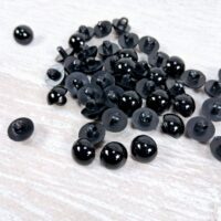 Очі круглі пришивні 11мм чорні 1 пара