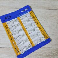 Гачки застібки для одягу №13 2,2см білi 1шт 4003