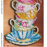 Фея Вышивки АВ-221 Чашки, схема под бисер