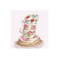 Luca-S ВA2323 Три чайные чашки, набор для вышивания нитками