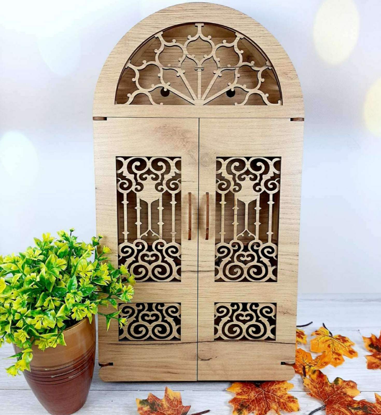 ПА-КЛ-002-2 Ключница Трюмо натур дерево 55*25*5,5см