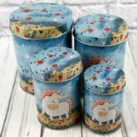 Бляшана подарункова коробка 412-70-82 (0804) Єдиноріжка (4шт)