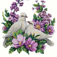 ДАНА-357 Голубь и голубка, схема под бисер