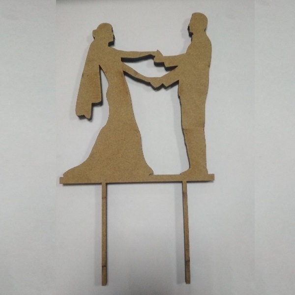 Заготовка ПА-С-005 Топпер Свадебная пара 21,5*12см МДФ6мм