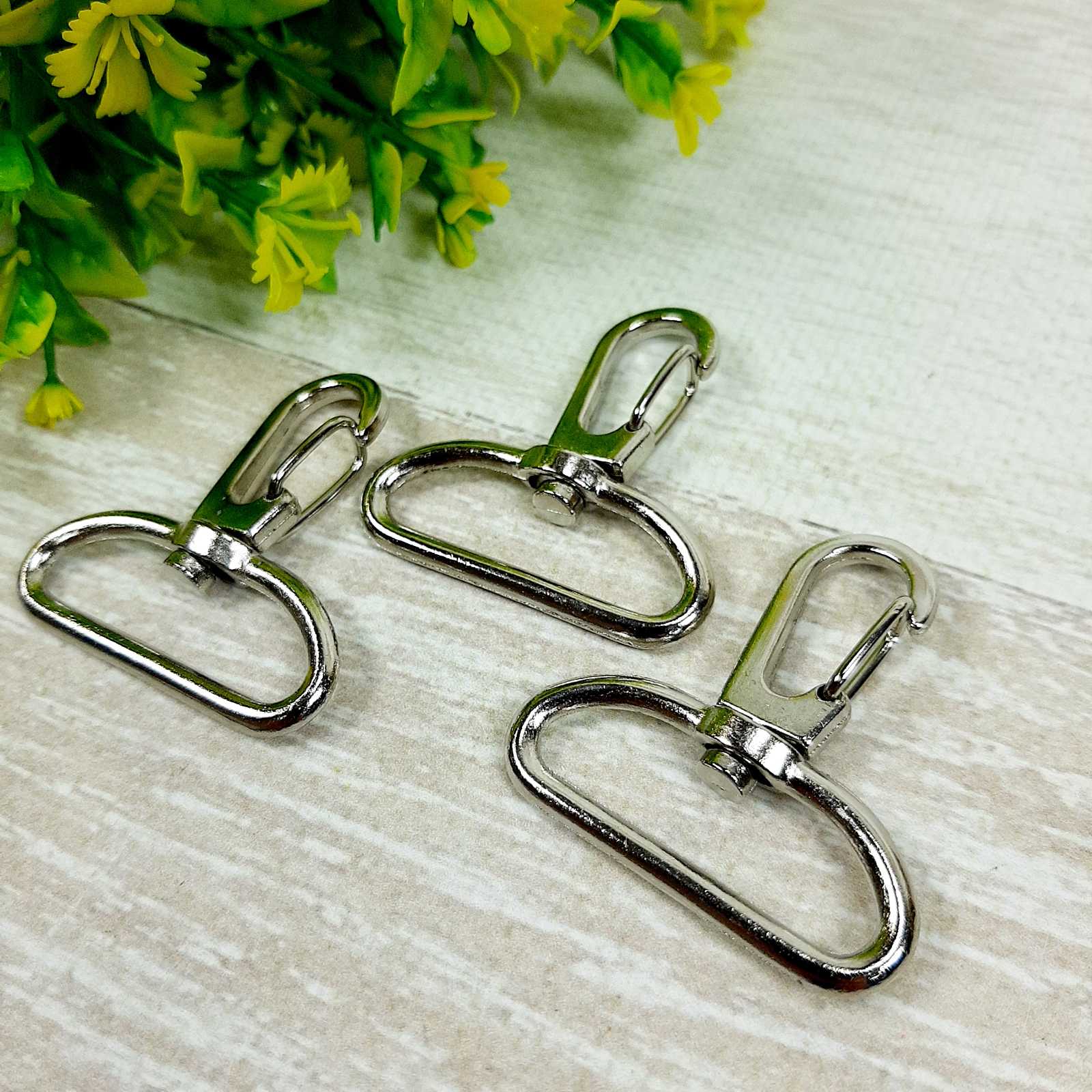 LD-091-3 Карабин нікель 43мм під стрічку 20мм