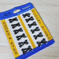 Гачки застібки для одягу №11 2,4см чорні 1шт 4011