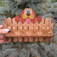 ПА-КЛ-001 Ключница Собачка 21*16*5,6см