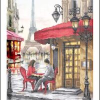 Золотая подкова ЗПЛ-017 Уличное кафе, схема под бисер