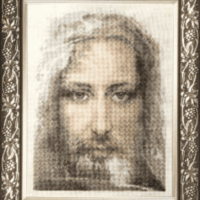 Чарiвна Мить М-202  Священная реликвия христиан Туринская плащаница пра, набор для вышивания нитками