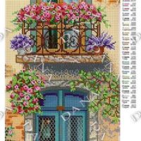 ДАНА-5124 Цветущий балкончик, схема под бисер