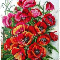 ДАНА-3396 Летние маки, схема под бисер