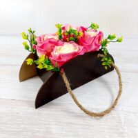 ПА-Ц-037 Кашпо для цветов коричневый 25*10,5*10см