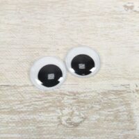 Очі круглі чорно-білі 35мм 1шт