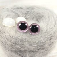 Очі круглі блискучий кант 9мм рожеві 1пара