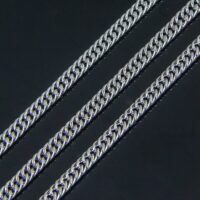 Цепь Железная двойная, звено 4*3*0,6мм платина 5м