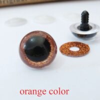 Очі круглі блискучий кант 9мм оранжеві 1пара