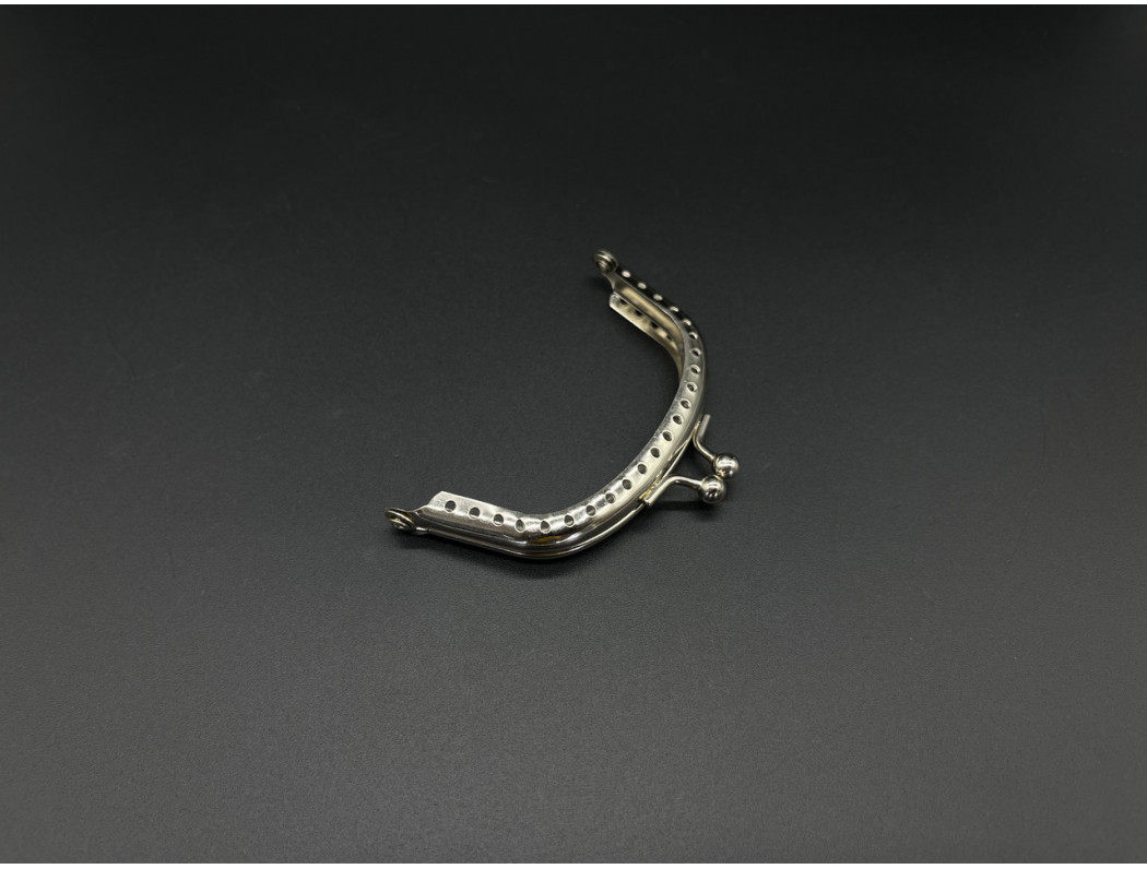 Фермуар для сумок дуга 8см серебро пришивной FM-066