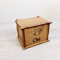 ПА-К-006-3 Коробка светлое дерево для чая Cha 13*9*10см