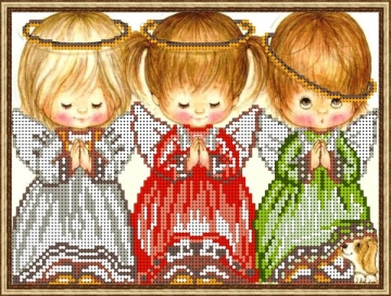 I.B. Studio Б-4283 Три ангелочка, рисунок на ткани под бисер