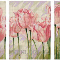 ДАНА-410 Нежные тюльпаны, схема под бисер
