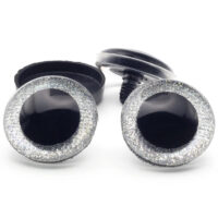 Очі круглі блискучий кант 30мм срібло, 1пара ГВ0030б00