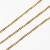 Цепь Латунь Витая 1.5х1х0.35мм, Матовое Золото 5м