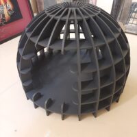 Лежанка для питомца черная купол