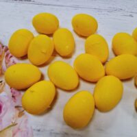 Заготовка із пінопласту Яйце оксамит жовте 5см 224643