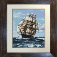 Luca-S В438 Корабль, набор для вышивания нитками