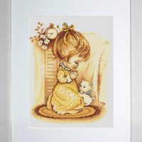 Luca-S В270 Мольба девочки, набор для вышивания нитками