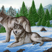 ЮМА 234 Волки, схема под бисер