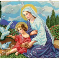 ДАНА-535 Богородица с голубями, схема под бисер