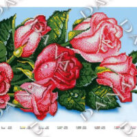 ДАНА-537 Розовые розы, схема под бисер