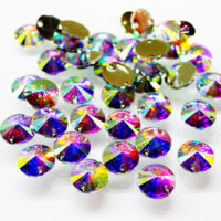 Стразы пришивные Риволи 12мм Crystal AB 3079-2