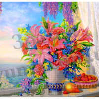 ЮМА 253 Нежные лилии, схема под бисер