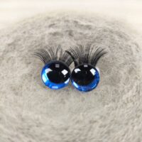 Очі круглі з віями перламутр 9мм асорті 1пара