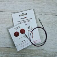 10642 KnitPro Кабель поворотний для спиць з нейлоновим покритям 50см фіолетова