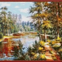 I.B. Studio Б-2353 Летний пейзаж, рисунок на ткани под бисер