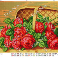 ДАНА-3350 Красные розы, схема под бисер