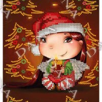 ДАНА-182 Новогодняя фея, схема под бисер