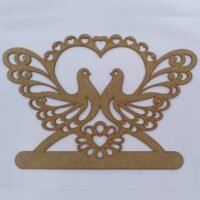ПА-С-02 Монограмма на свадьбу Именная, Вензель, Герб Свадебный Голуби 33,5*49см