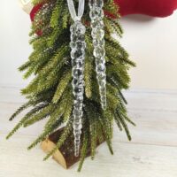 Акрилова підвіска Бурулька 17.5см діамантовий блиск 788-196