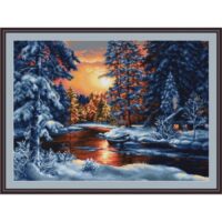 Luca-S В477 Зимний закат, набор для вышивания нитками