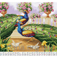 ДАНА-57 Павлины, схема под бисер