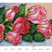 ДАНА-59 Розовые розы, схема под бисер