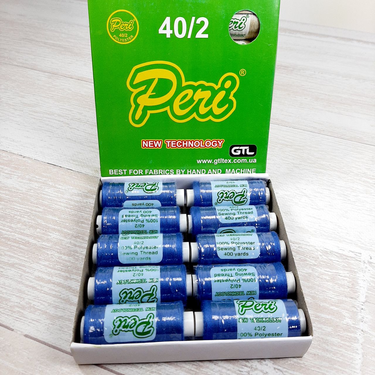 Нить полиэстер 40/2 400ярд 460 светло синий